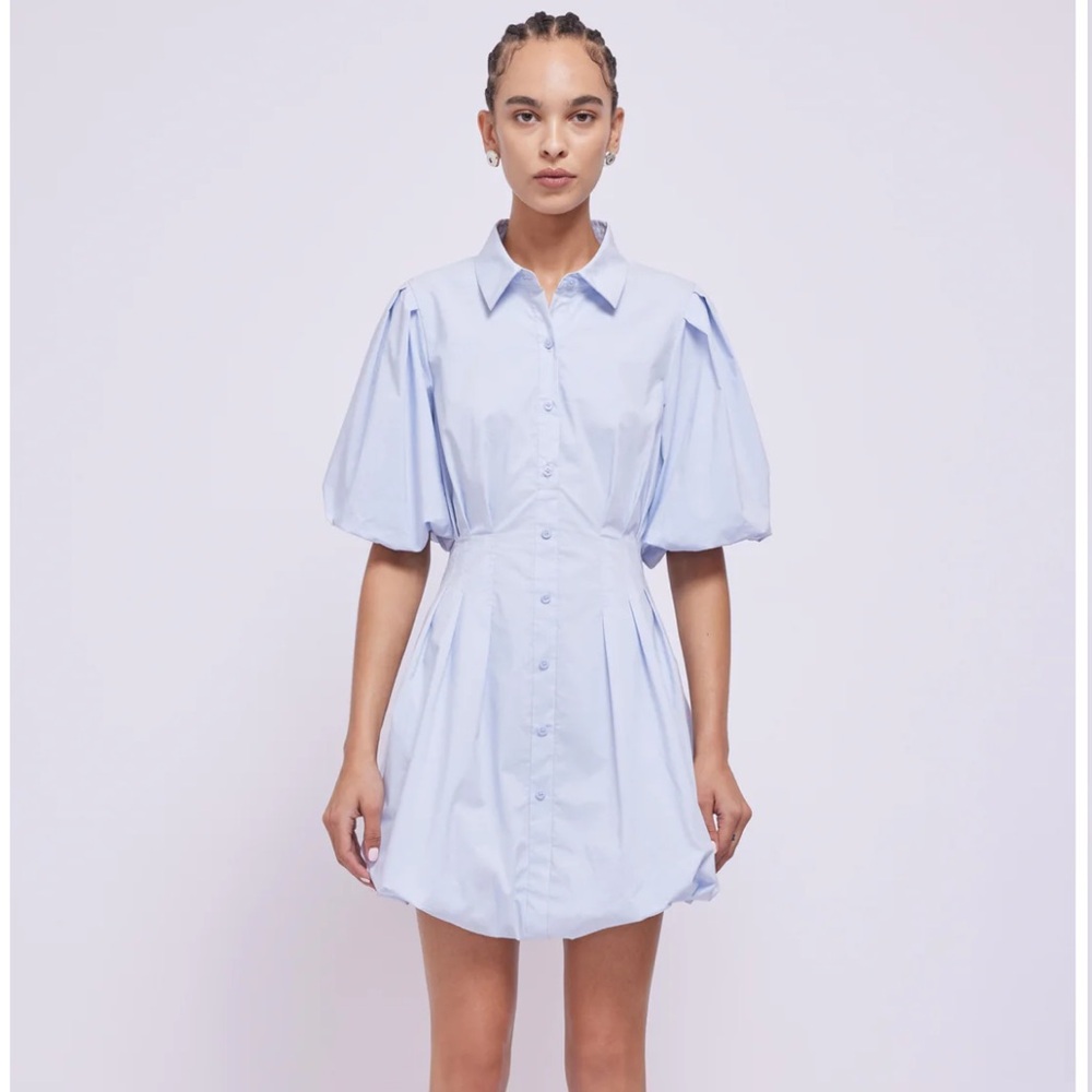 Simkhai Cleo Balloon Pintuck Mini Dress size 2